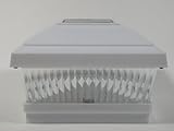 Solar Power White Outdoor Garden Pathway Deck Dock Patio Fence Post Light [並行輸入品]