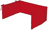 Pinolino Terry cloth Cot Bumper with Zipper for Cot Bed (Red) by Pinolino