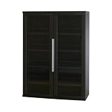 小島工芸 日本製 組立不要 健康仕様のFフォースター 中がしっかりつまった丈夫な棚板 高さ108.2cm 開戸タイプ A4ファイル収納 マルチボード C3B-80B ウェンジ [幅80.3cm 奥行36.5cm] 6150716