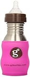 Goo-Goo Baby G2 Wave Stainless Steel Grow Bottle System in Candy Pink, Candy Pink, 0+ Years by Goo-G