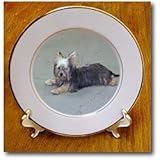ジャッキー・Popp Wildlife N Nature Dogs – Yorkie – プレート 8-Inch cp_23805_1