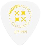 Grover Allman 【グローバーオールマン】 ギターピック Celluloid, White, Standard, 0.71mm 10枚