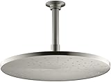 Kohler K-13690-BN 12' Contemporary Round Rain Showerhead, Vibrant Brushed Nickel [並行輸入品]
