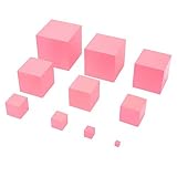 toymytoyベビーキッド木製Montessoriピンクタワー建物ブロック教育玩具 – 10 Pieces