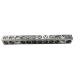 Morris 91145 Morris Products 91145 Ground/Neutral Bar, Aluminum, 10 Circuits, #14 - #2 Wire Range by