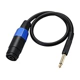 スピコン メス コネクタ 1/4 インチ オス スピーカー ケーブル スピークオン ジャック 1/4 プラグ