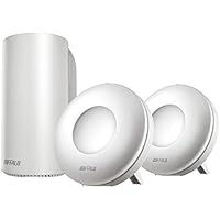 【Amazon.co.jp限定】BUFFALO WiFi 無線LAN AirStation connect 親機+専用中継機2台セットモデル WRM-D2133HP/E2S 11ac ac2200 1733+400Mbps デュアルバンド 独自メッシュ機能搭載 4LDK 15台 【iPhone8/iPhoneX/iPhoneXS/Amazon Echo メーカー動作確認済み】