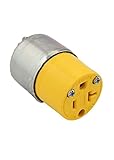 Leviton 520CA 20 Amp, 125 Volt, Armored Cord outlet, Grounding, Steel [並行輸入品]