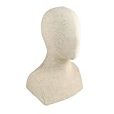 Milageto ヘッド マネキン トルソー 頭部 男性 マネキンヘッド 帽子 スカーフ ウィッグ スタンド ディスプレイ 店舗用 展示用 全2選択 - リネン布