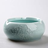 CXQ 龍泉青磁灰皿セラミック家庭用茶セット茶道用品 (Color : Blue)