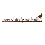 everybirdy Welcome – Rust Metal Gardenウォールアートサイン