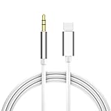 【1M】AUX ケーブル USB C 3.5mm 変換 高耐久性 USB C AUX 変換ケーブル Type C to 3.5mm オーディオケーブル ヘッドホン/PC/スマホ/カーステレオ/スピーカー などその他USB-C機器対応（シルバー）