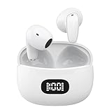 【2025年業界標準を再定義するモデル】Bluetooth ヘッドセット 自動ペアリング タッチ Type-C充電 IPX7防水 LEDディスプレイ 通話音量調整/即時接続/Hi-Fi Bluetoothヘッドセット/Type-C急速充電/スポーツ/通勤/通学/WEB会議(ホワイト)