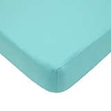 American Baby Company 100% Cotton Percale Fitted Portable/Mini Crib Sheet, Aqua by American Baby Com