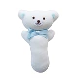 日本製 ベビー用ラトル　鈴入りがらがら　クマさん　サックス