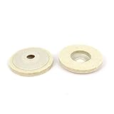 uxcell ウール研磨ホイールフェルト プラスチック製　オフホワイト　84mm x 15mm x 10mm 2個入り