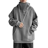 [FUZHIHUA] パーカー メンズ 長袖 大きいサイズ パーカー フード付き フード付き ゆったり カジュアル プルオーバー 秋冬服