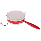 Lovoski 　木製　赤ちゃん　手持ち　シェーカー　ドラム　ラトル　サウンド楽器　おもちゃ