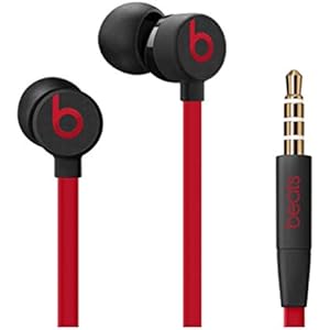 urBeats3 カナル型イヤホン 3.5mmプラグ - 絡まりにくいフラットケーブル、マグネット式イヤーバッド、マイク/コントロール付き - レジスタンス・ブラックレッド