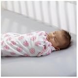 BreathableBaby Pocket Swaddle, Pink Mist Solid and Dahlia Print by BreathableBaby