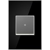 Legrand Adorne 1-gangミラーブラック正方形プラスチック壁プレート