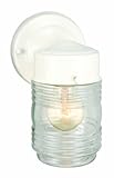 Design House 500181 Jelly Jar 1 Light Indoor/Outdoor Wall Light White [並行輸入品]