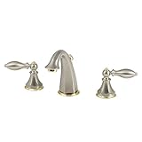 Pfister lf049epbk Catalina 2-handle 8 " Widespreadバスルーム蛇口in Brushed Nickel & Polished Brass