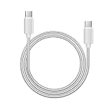 USB Type C to Type C ケーブル 1.5m 60W/3A急速充電 iPhone 16 充電ケーブル 高速データ転送 高耐久ナイロン USB C to USB C iPhone 16/15/Pro/Plus/ProMax/MacBook/iPad Pro/Air/Galaxy/Xperia/Pixel等タイプC機種対応(1.5m、シルバー)