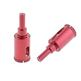 P Prettyia ダイヤモンド 穴あけドリル ガラス セラミック 大理石 タイル　超硬カッター 22mm＋20mm 2本セット　