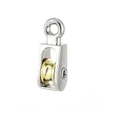 uxcell アイローププーリー　ステンレス鋼　シングルシーブ固定目　13mm直径　ローププーリー