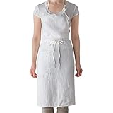[Lino e Lina] リーノエリーナ エプロン フルエプロン ミラ Mila A316 ブラン レディース メンズ キッチン 無地 リネン 麻 シンプル ロング丈