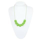 Silicone Teeth Necklace Food Grade Baby Teething Necklace for Mom BPA Free (Green) [並行輸入品]