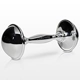 Personalized Engraved Silver Dumbbell Rattle- FREE Engraving- Ideal New Born Gift by Gift Cookie