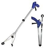 Remarks Japan マジックハンド 折りたたみマジックハンド ブルー 介護 リハビリ 折りたたみ つかみ棒 軽量