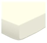SheetWorld Fitted Pack N Play (Graco Square Playard) Sheet - Solid Ivory Jersey Knit - Solid Colors 