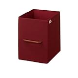ルミナス 全ポール径共通パーツ 収納性アップパーツ 【ストレージボックス】カラーボックス縦置き用 ウッドハンドルボックスフタ無し縦型幅ハーフ(レッド) 幅19×奥行26×高さ26cm MA1926-RE