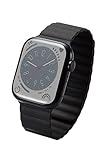エレコム アップルウォッチ Apple Watch バンド 【49mm 45mm 44mm 42mm / Ultra 3 2, SE2 SE 11 10 9 8 7 6 5 4 3 2 1 対応】 シリコン マグネット 簡単装着 ブラック AW-45BDMAGBK