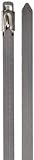 BAND-IT KE1378 Uncoated 304 Stainless Steel Ball-Lok Cable Tie, 5/16 Width, 33 Length, 0.010 Thick, 