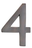 Architectural Mailboxes 3582DC-4 Brass 4-Inch Floating House Number Dark Aged Copper 4 [並行輸入品]