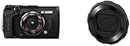 OLYMPUS デジタルカメラ Tough TG-6 ブラック 1200万画素CMOS F2.0 15m 防水 100kgf耐荷重 GPS 内蔵Wi-Fi TG-6BLK & レンズバリア LB