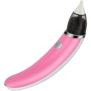 鼻吸い器 電動 鼻水吸引器 ベビー 赤ちゃん用 2つのノズル 5スピード調整 0歳から7歳まで 人間工学 (ピンク)…