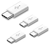 RuiMi Micro USB to Type C 変換アダプタ 急速充電/データー転送/ 56Kレジス Micro USB to type C 変換コネクタ 充電コネクター スマホ 充電 データ伝送 軽量タイプ (4個セット)