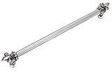 Carpe Diem Hardware 5712-9 Charlemagne 12-Inch O.C. Long Reeded Pull with Large Fleur De Lys on Ends