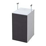 JKプラン Alnair　リビング収納庫 壁面収納庫（鏡面仕上げ） 突っ張り 上ラックのみ 幅30cm ダークブラウン FAL-0020-DB