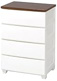 アイリスオーヤマ チェスト 木天板 4段 幅56 ホワイト/ウォールナット MG-554