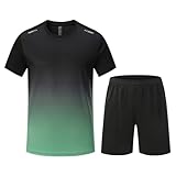 [EZATING] スポーツウェア メンズ 上下セット 半袖tシャツ ショートパンツ ランニング トレーニング カジュアル 薄手 吸汗速乾 通気防臭 夏服 大きいサイズ M