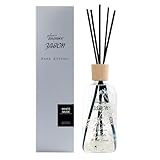 プルプラ ZABON リードディフューザー ルームフレグランス 500ml 大容量 約6ヶ月分 芳香剤 スティック付き ドライフラワー ハーバーリウム(ホワイトムスク)