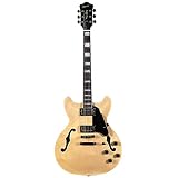 GROTE Full Scale Electric Guitar Semi-Hollow Body Guitar Bone Nut (Natural)