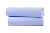 Clair de Lune Cot Bed Cotton Jersey Fitted Sheets (Blue) by Clair de Lune