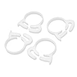 uxcell　強力ホースバンド　プラスチック製 調整可能　28mm-31mm　ホワイト　4個入り　調整可能　　ラチェット式